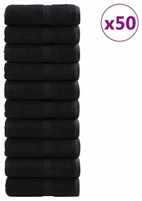 vidaXL Σαπούνια Επισκεπτών 600 gsm SOLUND 50 pcs Μαύρο 30 x 50 cm