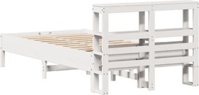 vidaXL Σκελετός Κρεβ. Χωρίς Στρώμα Λευκό 75x190 εκ Μασίφ Πεύκο