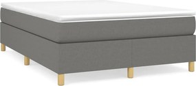 vidaXL Κρεβάτι Boxspring με Στρώμα Σκούρο Γκρι 140x200 εκ Υφασμάτινο