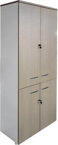 Ντουλάπα γραφείου Armadi pakoworld sonoma-λευκό 80x40x200εκ
