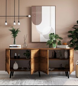 Κονσόλα Καρυδί FLEDAS 180x45x80