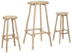 Σετ Τραπέζι με 2 Καρέκλες Home ESPRIT Bamboo 50 x 50 x 105 cm