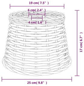 ΚΑΠΕΛΟ ΦΩΤΙΣΤΙΚΟΥ ΟΡΟΦΗΣ ΛΕΥΚΟ Ø25X17 ΕΚ. ΑΠΟ WICKER 364374