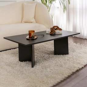 Τραπεζάκι σαλονιού Sabin  χρώμα μαύρο 119x60x40εκ.