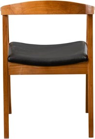 Καρέκλα Καρυδιά / Μαύρο ALBERO 50x53x70