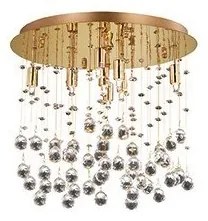 Φωτιστικό οροφής MOONLIGHT PL8 κρυστάλλινο στρογγυλό Ideal Lux-80932-Χρυσό 080932