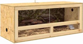 vidaXL Terrarium Καφέ 100 x 40 x 40 cm OSB