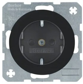 Πρίζα Σούκο Ασφαλείας Μαύρο R.1/R.3 Berker R.3 41232045 Hager-41232045-Μαύρο 41232045