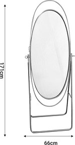 Καθρέπτης Erikson Inart χρυσό μέταλλο 66x39x171εκ