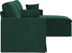 vidaXL Καναπές Σκούρο Πράσινο