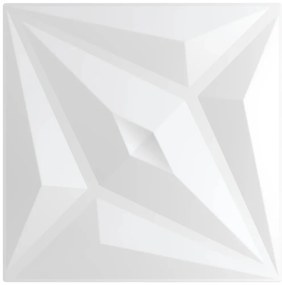 vidaXL Πάνελ Τοίχου 48 τεμ. Σχέδιο Αστέρι Λευκά 50x50εκ. 12 μ² από XPS