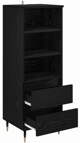 vidaXL Highboard Μαύρη Οξυά 40 x 36 x 110 εκ. Επεξεργασμένο ξύλο