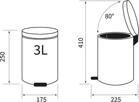 Industrial black κάδος απορριμμάτων 3L Sealskin