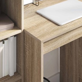 vidaXL Γραφείο με συρτάρι με ράφι με αποθήκευση 2 pcs Δρύς Sonoma