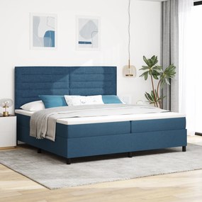 vidaXL Κρεβάτι με Στρώμα Ναυτικού Μπλε 200x200 cm Ύφασμα
