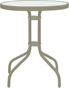 Τραπέζι Watson μέταλλο σαμπανιζέ-γυαλί Φ60x70εκ 60x60x70 εκ.
