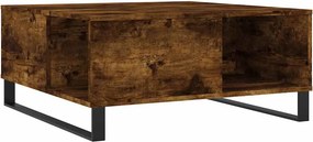 vidaXL Τραπεζάκι Σαλονιού Καπνιστή Δρυς 80x80x36,5εκ. Επεξεργασμ. Ξύλο