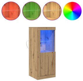 vidaXL Μπουφές με LED Φώτα από Καρυδιά 41x37x100 εκ.