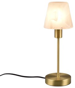 Πορτατίφ 12xH32cm 1xE14 Λευκό Καπέλο Βάση Brass Mat Trio Lighting Luis II 595700108
