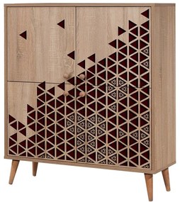 Παπουτσοθήκη - Ντουλάπι Multilux 863SPH3945 95x36x111cm Oak-Red Cipboard,Wood