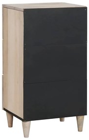 vidaXL Πλαϊνό γραφείο με συρτάρι Λευκό 33.5 x 40 x 75 εκ