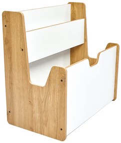 Ραφιέρα Crane pakoworld φυσικό-λευκό mdf 57x34x55εκ