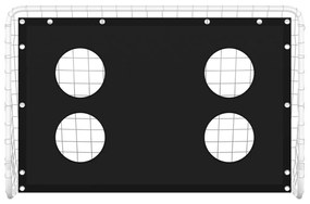 Δίχτυ Εξάσκησης Ποδοσφαίρου 184 x 61 x 122 εκ. Ατσάλινο - Μαύρο