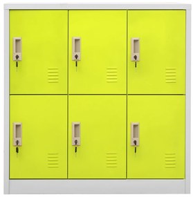 vidaXL Φοριαμοί 2 τεμ. Ανοιχτό Γκρι/Πράσινο 90x45x92,5 εκ. Ατσάλινοι