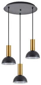 Φωτιστικό Οροφής Adept Tube 77-8649 35x35x300cm 3xE27 60W Black-Gold Homelighting