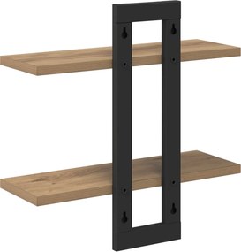 vidaXL Κρεμαστά ράφια Artisan Δρυς 40 x 15 x 40 εκ Επεξεργασμένο Ξύλο