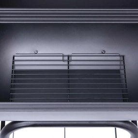 vidaXL Γκριλ κάρβουνου 75 x 48 x 120 εκ. Ασημί