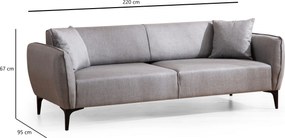 3-Seat Sofa Belissimo - Grey Grey