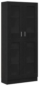 vidaXL Βιβλιοθήκη Μαύρη δρυς 82.5 x 30.5 x 185 cm Επεξεργασμένο ξύλο