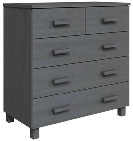 vidaXL Συρταριέρα HAMAR Σκ. Γκρι 79 x 40 x 80εκ. από Μασίφ Ξύλο Πεύκου