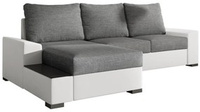Γωνιακός καναπές Nero-Αριστερή-Λευκό - Ανθρακί