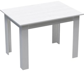 Τραπεζαρία Manka-Ezra pakoworld σετ 5τεμ σε λευκή απόχρωση 110x80x77εκ