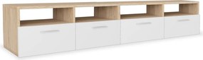 vidaXL Έπιπλα Τηλεόρασης 2 τεμ. Δρυς / Λευκό 95x35x36 εκ. Επεξ. Ξύλο