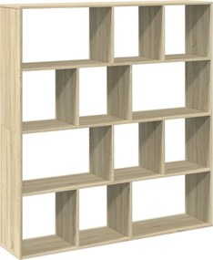 vidaXL Βιβλιοθήκη Χρώμα Sonoma Δρυς 132x29x141,5εκ. Επεξεργασμένο Ξύλο