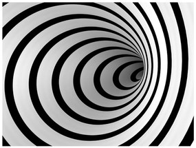 Φωτοταπετσαρία - Black and white 3D tunnel 450x270