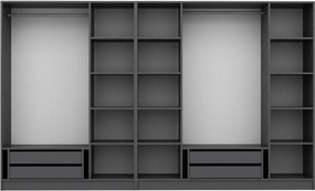 Επταφυλλη Ντουλαπα Ανθρακι KALEO PLUS 52x315x210