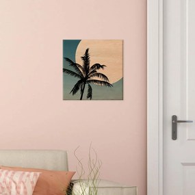 Palm Silhouette πίνακας διακόσμησης 29 x 29 x 0,60 εκ (21359) - MDF - 21359