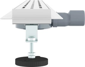 vidaXL Αποχέτευση Ντους με Γυάλινη Κάλυψη και 360° Σιφώνι Ασημί 100 cm