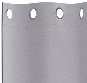 vidaXL Κουρτίνες 2 pcs Μεταλλικό Γκρι 225 x 140 εκ. Πολυεστέρας