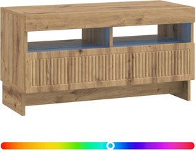 vidaXL Ντουλάπα LED Τηλεόρασης Artisan Δρυς Επεξεργασμένο Ξύλο