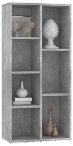 vidaXL Βιβλιοθήκη Γκρι του Σκυροδέματος 50x25x106 εκ. από Επεξ. Ξύλο