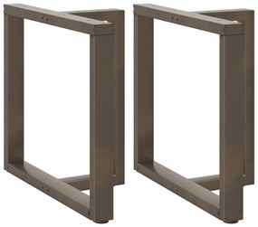 vidaXL Πόδια Τραπεζαρίας σε Σχήμα Τ, 2 τεμ. Μαύρο 70x35x(72-73) εκ. Ατσάλι