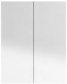 vidaXL Ντουλάπι Μπάνιου με Καθρέφτη 60x15x75 εκ. Λαμπερό Μαύρο από MDF