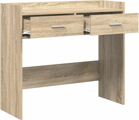 vidaXL Τραπέζι κονσόλας Sonoma Δρυς 90 x 35 x 80 εκ Επεξεργασμένο Ξύλο