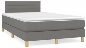 ΚΡΕΒΑΤΙ BOXSPRING ΜΕ ΣΤΡΩΜΑ ΣΚΟΥΡΟ ΓΚΡΙ 120X190 ΕΚ ΥΦΑΣΜΑΤΙΝΟ 3269780