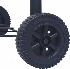 vidaXL Γκριλ κάρβουνου 75 x 48 x 120 εκ. Ασημί